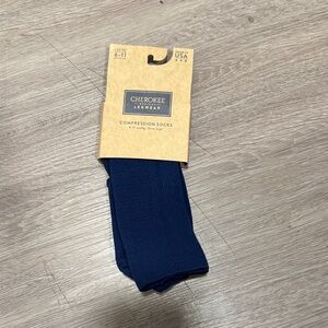 Cherokee Legwear Navy Compression Socks
